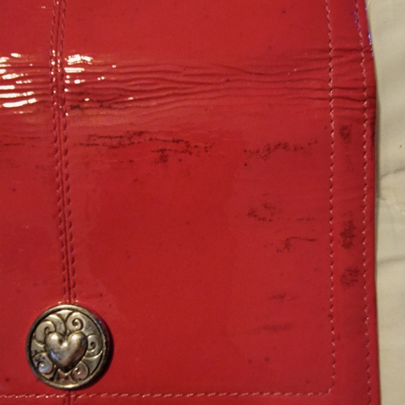 Brighton Bright Pink Leather Clutch with Silver Button - Picture 2 of 11